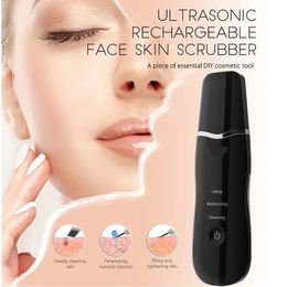 2024 Ultrasonic Skin Scrubber Vibration Face Spatula Blackhead Remover Shovel Clean Cavitation Peeling Facial Lifting for Ultrasonic Skin