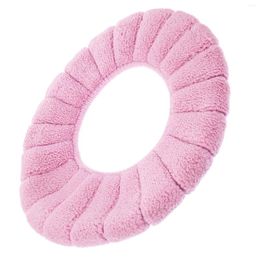 Bath Mats Toilet Cover Polyester Seat Cushion Reusable Pad Supple Washable Thicker Household Mat Warmer