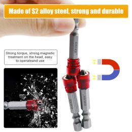 Oauee Magnetic Screwdriver Bit PH2 Cross-head 1/4 Inch Hex Shank Screwdriver Holder Ring for House Work Electric Screwdriver Kit