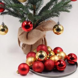 Decorative Figurines 24 PCS Ornament Christmas Hanging Decor For Tree Balls Decorate Plating Pendant