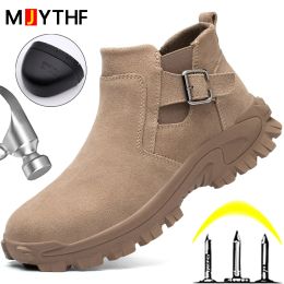 Boots Construction Work Shoes Men Wearable Industrial Shoes Punctureproof Safety Shoes Man Steel Toe Protective Boots Welding Shoes