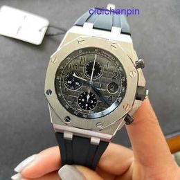 Male AP Wrist Watch Royal Oak Offshore Series Swiss Male Automatic Mechanical Watch 42mm Precision Steel Date Display Timing Function Waterproof Night Light 3VDE