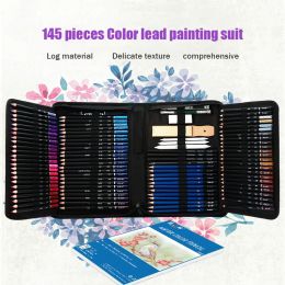 Pencils 145pcs Professional Sketch Drawing Pencils Set With Charcoal Graphite Oil Colored Pencil Painting Book Kit For Student Artist