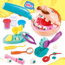Children Doctor Toys Set Doctor Pretend Play Kit Set Game for Girls Boys Dentist Check Teeth Model Set Kids Educational Toy Gift