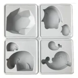 Baking Moulds Animals Home Decoration Mould Diy Aroma Gypsum Plaster Silicone Mould For Car Pendant Grey