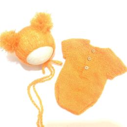 Photography Newborn Photography Props Mohair Bonnet Ball Hat +Pants Clothing Accessories