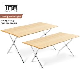 Furnishings R Outdoor Camping Folding Table Adjustable Height Bamboo Table Dining Table Desk Garden Picnic Barbecue Selfdriving Travel