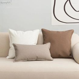 Pillow Luxurious Braided Leather Cover PU Decoration 45x45cm/30X50CM Room Home Decor Sofa PillowCase Sham