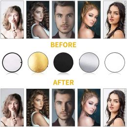 80cm 5 in 1 Portable Collapsible Round Photography Reflector Photo Studio Outdoor Light Diffuser Multi-Disc with Carry Bag