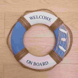 Nautical Decorative Life Ring Beach Lifebuoy Decor Wall for Home Door Hanging Decoration 240403