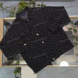 xinxinbuy Men designer Coat Jacket Panelled Denim fabric lady embroidery 1854 long sleeve women Black Dark Blue brown M-XL