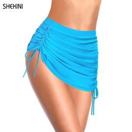 Separates SHEKINI Women's Swimdress Drawstring Ruched Swim Skirt Bikini Adjustable Tie Side Builtin Triangle Bottom Swimsuit Beach Skirt