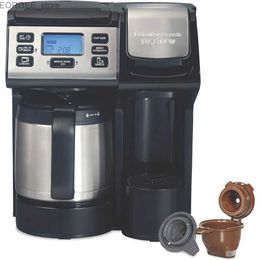 Coffee Makers 2-way coffee machine compatible with K-Cup Pods or Grounds Combo electric coffee grinder single and full 12c hot can dropper Y240403