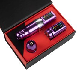 Machine Wireless Tattoo Hine Kit Coreless Motor 1800mah Battery Power Smp Rotarytattoo Pen Set with 28mm Grip Tattoo Bodyart