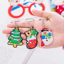 2024 2pcs Christmas Keychain Charms Santa Claus Christmas Tree Elk Snowman Key Chain Pendant Christmas Decoration Gift Wholesale Sure, here