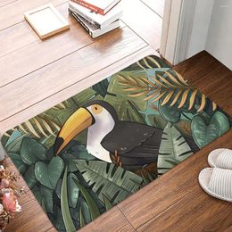 Carpets Toucan Bath Mat Leaf Rug Home Doormat Kitchen Carpet Decoration