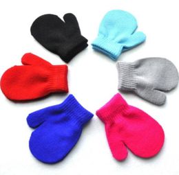 cute baby kids gloves knitting warm glove children boys Girls Mittens Unisex Gloves Unisex Knitting Warm Soft Gloves Candy Mittens7244680