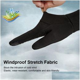 Sports Gloves Mens Liner Thermal Walking Running Touch Sn Drop Delivery Outdoors Athletic Outdoor Accs Dh85D