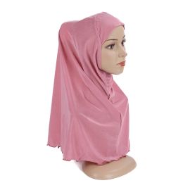 H291 Plain Girls Hijab Simple Cute Muslim Hats Can Fit 7-12 Years Turban Caps Scarf Bonnet Islam Headscarf