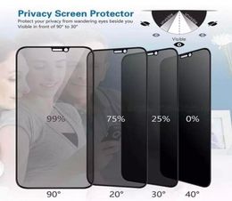 Privacy Glass Anti Spy Screen Protector For iPhone 13 12 11 Pro Max X XS XR 6 6S 7 8 Plus SE Tempered Glass With Retail Box9348184