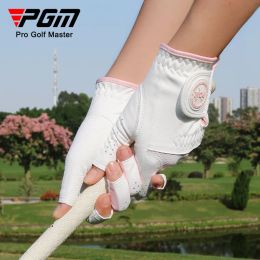 Gloves Golf Gloves Super Fibre Cloth Breathable Exposed Fingers Wear resistant Anti slip Colour blocking Soft Durable For Women And Girl