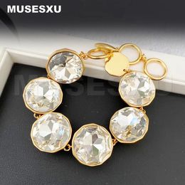 Luxury Brand Golden Ball Crystal Beaded Bracelet For Womens Party Jewellery Gifts 240318