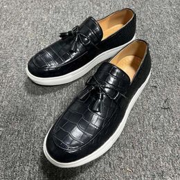 Casual Shoes Arrivals Black Men's Vulcanize Spring Autumn Sneaker Handmade Men Size 38-47