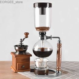 Coffee Makers Hot Japanese style siphon coffee machine tea siphon pot vacuum coffee machine glass coffee machine filter 3 cups Y240403