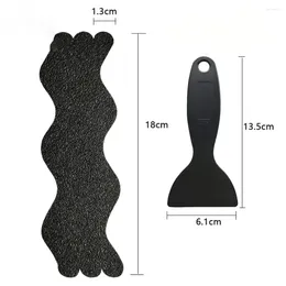 Bath Mats Bathroom Anti-slip Stickers Black Wave Shaped Non-Slip Strip Waterproof Tape Antiskid Sticker For Shower Stairs Floor