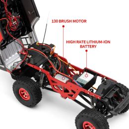 Wltoys 2428 1:24 Mini RC Car 2.4G With LED Lights 4WD Off-Road Electric Crawler Vehicle Remote Control Truck Toy for Children