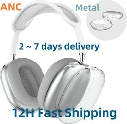 ANC metal Case For Airpods Max Pro Headphone Accessories Transparent TPU Case anti-collision shell airpods max Headphones Headset Waterproof Protective case