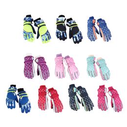 77HD Ski Gloves Children Mittens Boy Girl Thermal Gloves for Cycling Skiing Riding