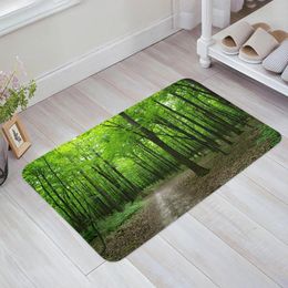 Carpets Green Forest Nature Entrance Doormat Non-slip Kitchen Mat Carpet Living Room Welcome Home Hallway Rugs Bathroom Door Mats