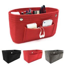 Portable Soft Felt Handbag Insert Bag Confidential Felt Insert Bag Purse Liner Inner Bag Travel Bag Insert Pouch Organizer