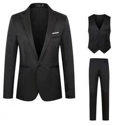 Men's Suits Designer Men's Blazers Pants Vests Casual Wedding Banquet Evening Party Host Tuxedo Lapel Collar Blazer Pants 3 Piece Sets Formal Business Dress Suits M-5XL