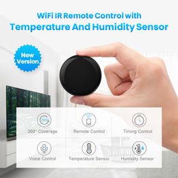 AVATTO Temperature Humidity Meter,Tuya WiFi IR Remote Control for TV DVD AUD AC Air Conditioner Works with Alexa Google Home