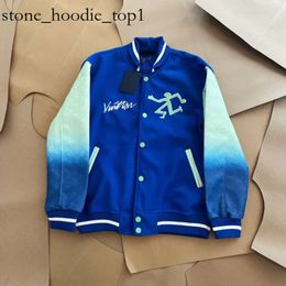 Louies Vuttion Designer Men's Jackets Trendy Luxury Brand Women Jacket Louies Vintage Loose Long Sleeve Green Baseball Casual Warm Vuttion Bomber Clothing 9092