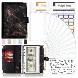 Photography A6 Marble Money Budget Planner Binder 12 Zipper Envelopes Cash Envelopes for Budgeting Money Organizer for Budget Binder