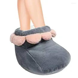 Carpets Fluffy Foot Heater Slipper Shaped Warmer Washable And Rechargeable Household Electronics For Studying Working Reading