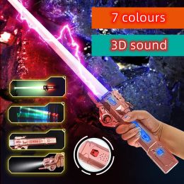 Lightsaber Children's Toy Laser Sword Star 2 in 1 Flash Stick Fluorescent Stick hair Light Sabre Children's Toy Sword RGB Light