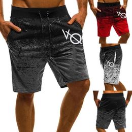 Men's Shorts Summer Men High Quality Outdoor Fitness Printed Cotton Pants Training Jogging Short Workout Loose Harajuku Trousers