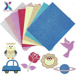 Window Stickers XFX HTV 8 Sheets 12 X 10inch Glitter Blue Heat Transfer Bundle Independence Day 4th Of July Iron On For T Shirts DIY