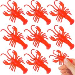 12 Pcs Simulated Crayfish Crawfish Decorations Toys Models Kids Tpr Rubber Lobster Grabber Mini