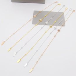 Designer plated 18K gold silver rose gold geometric diamond bracelet for women Gift gift light luxury Jewellery