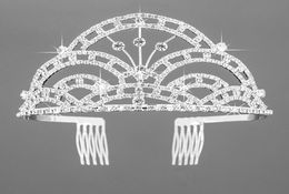 Headpieces Bride jewelry Crown headdress Crystal diamond queen European and American crown Wedding dress hair accessories big crow2059120