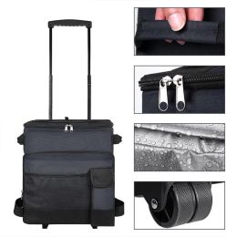 Tools Cooler Bag With Wheels Insulated Large Capacity Outdoor Food Storage Camping Picnic Waterproof Summer Fold Trolley Case