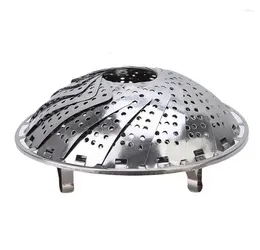 Double Boilers Folding Stainless Steel Steamer Dish Lotus Plate Magic Retractable Kitchen Leaching Fruit