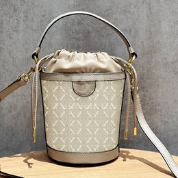 Mini Drawstring Bucket Bag Women's Designer Bag Fashion Tie Leather Bucket Bag Shoulder Bag Mini Bucket Crossbody Wallet Cell Phone Bag Drawstring Closure Work Bag