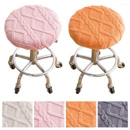 Chair Covers Universal Elastic Stool Cover High Quality Bar Round Swivel Twists Braid Jacquard For Coffee Shop