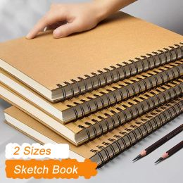 Sketchbooks 160GSM Sketchbook for Drawing Notebook A4 Coloring Books Aesthetic Watercolor Paper Notepad for Markers Students School Supplies